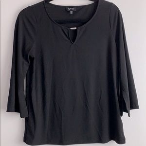 Jones New York métal embellished neck top